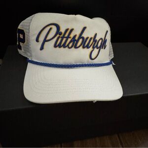 NWOT Pitt Panthers ‘47 White Overhand Mesh Hitch Adjustable Hat